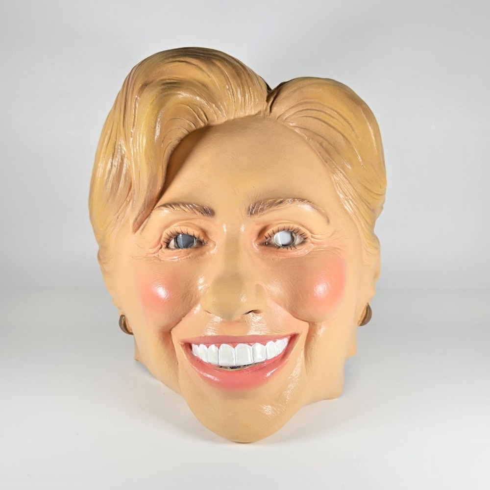 NICE Hillary Clinton Halloween Rubber Vinyl Face Head Mask Costume Disguise 2006 - Picture 2 of 13